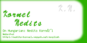 kornel nedits business card